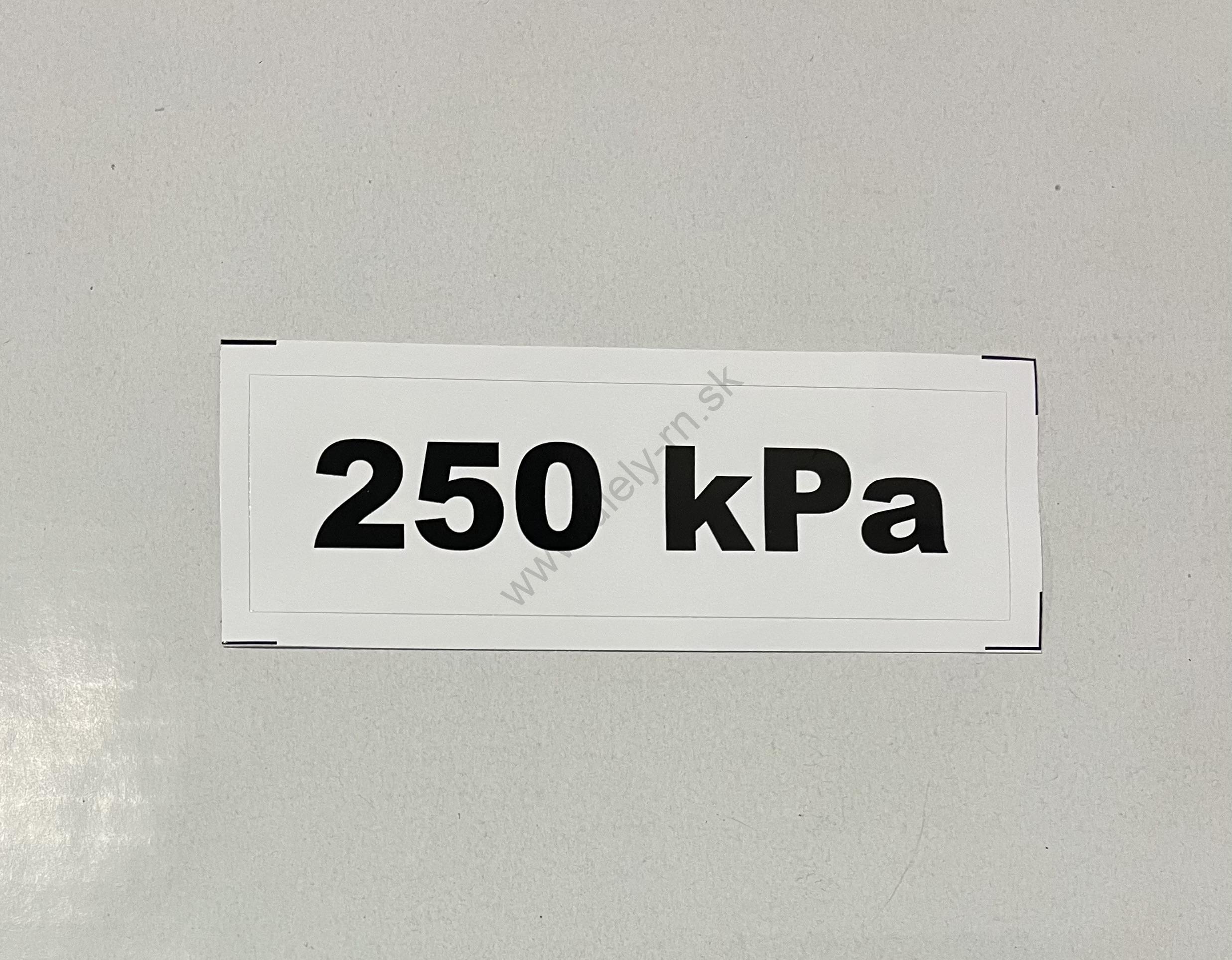 Označenie kPa 250