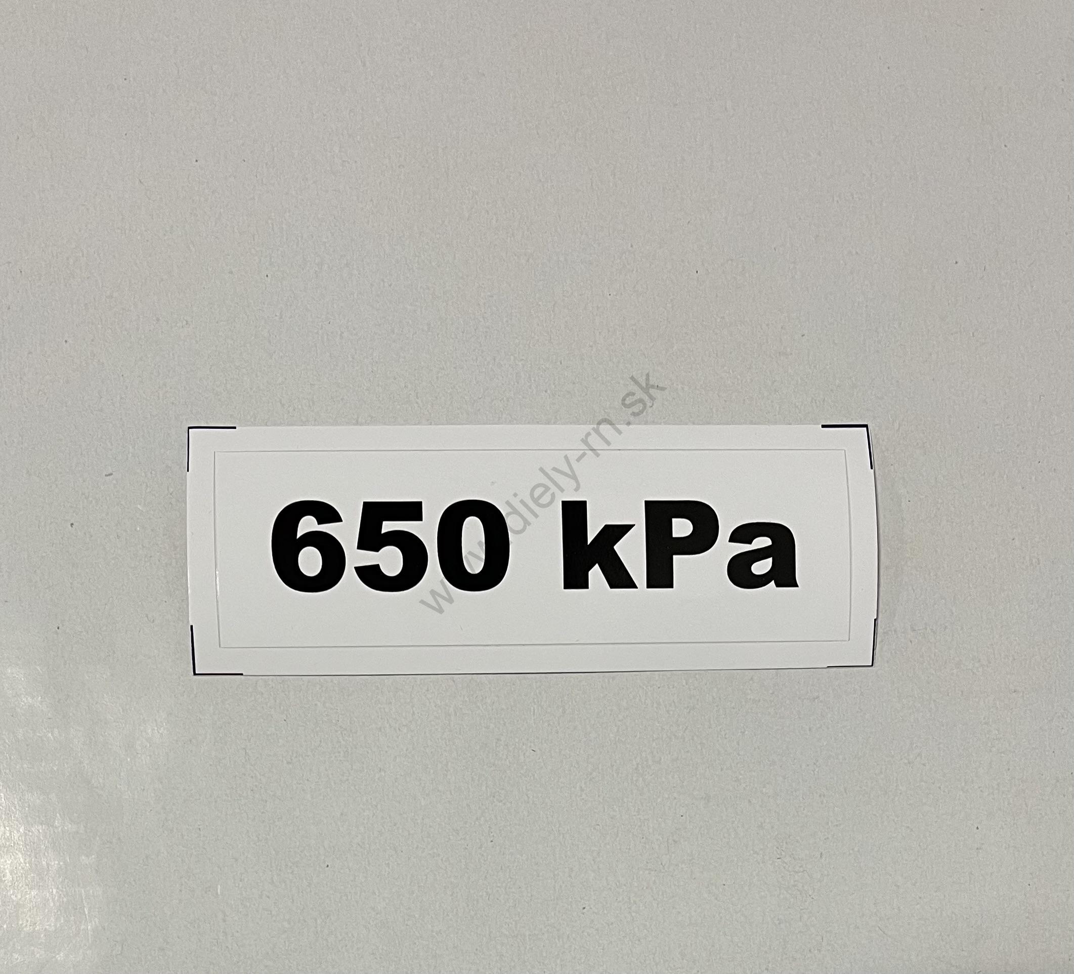 Označenie kPa 650