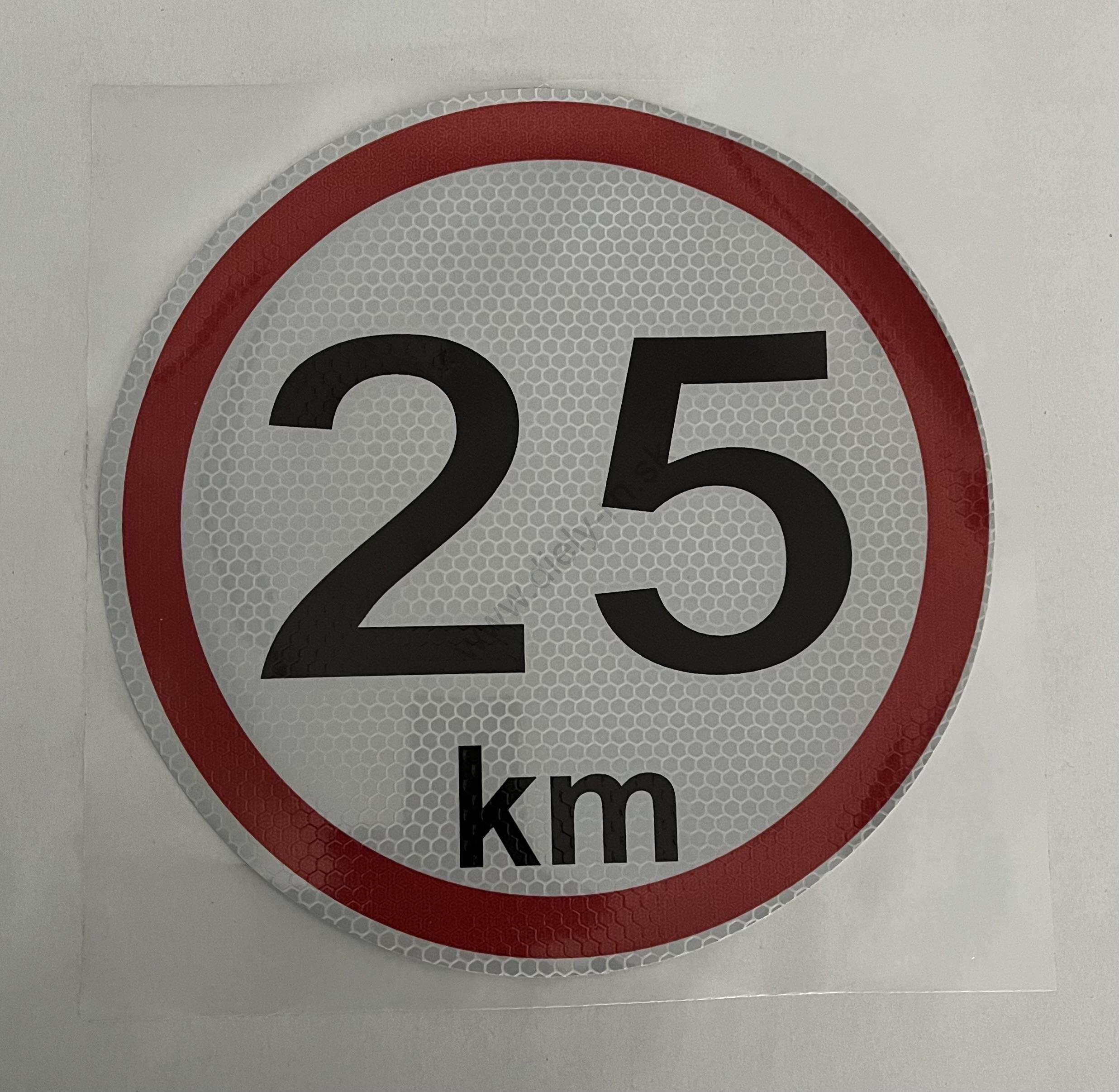 Označenie rýchlosti 25km/h 