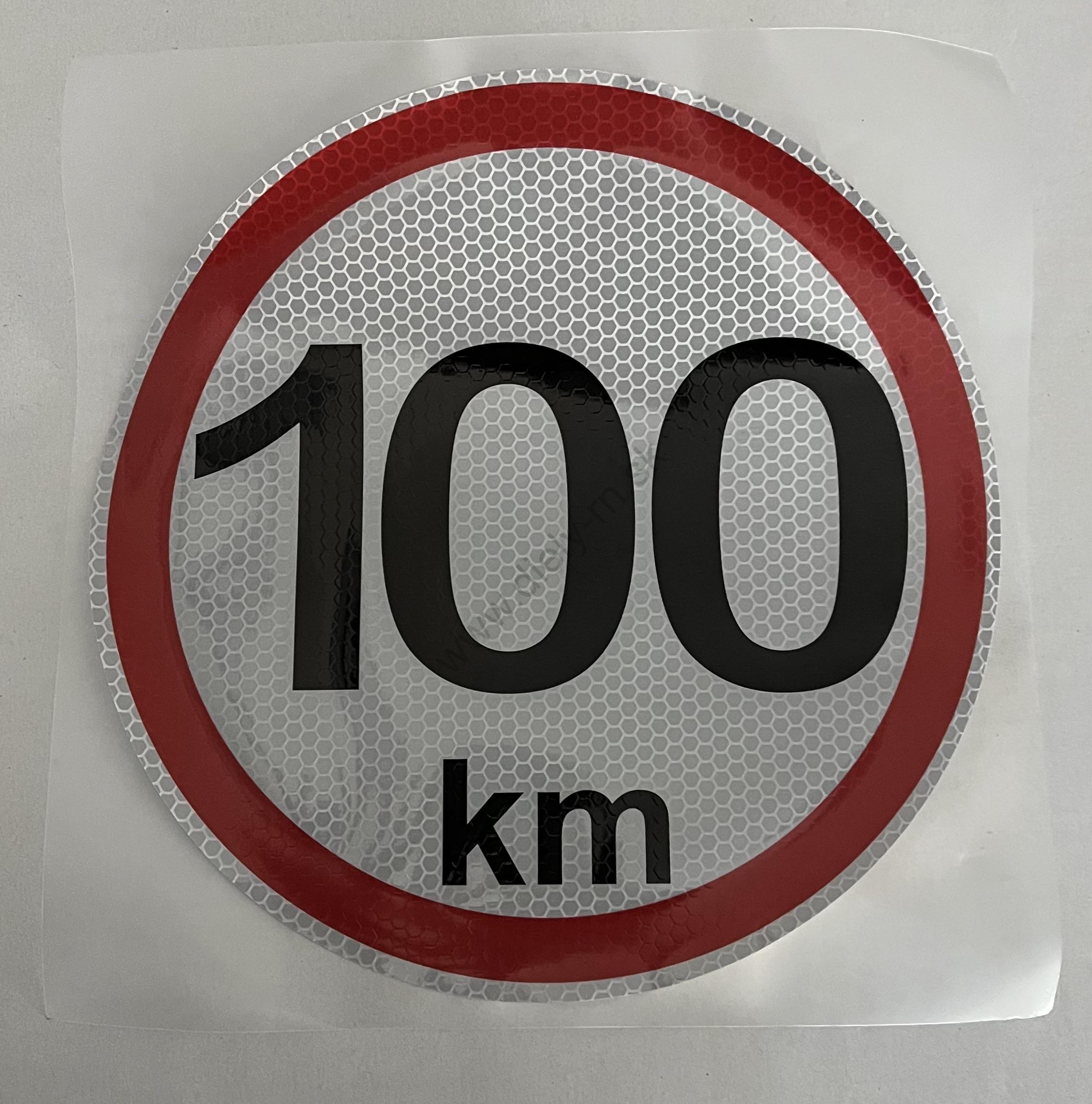 Označenie rýchlosti 100km/h 