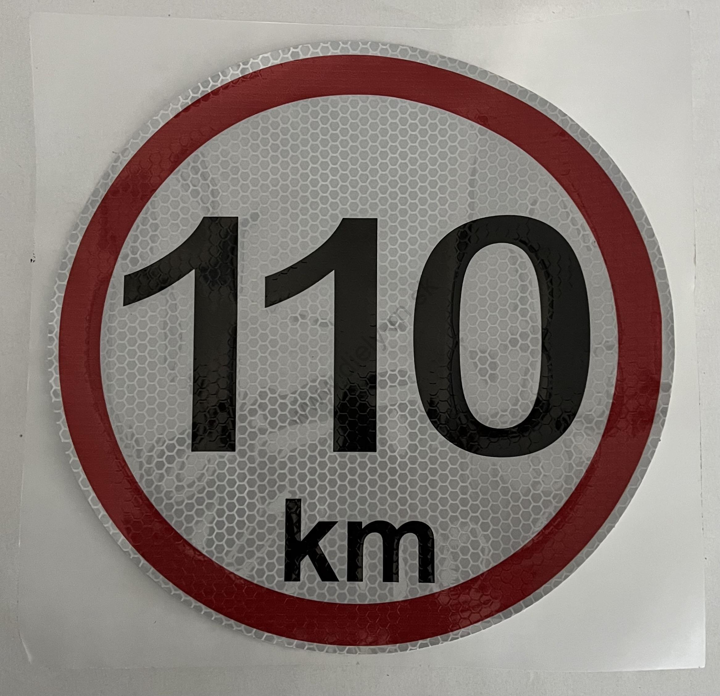 Označenie rýchlosti 110km/h