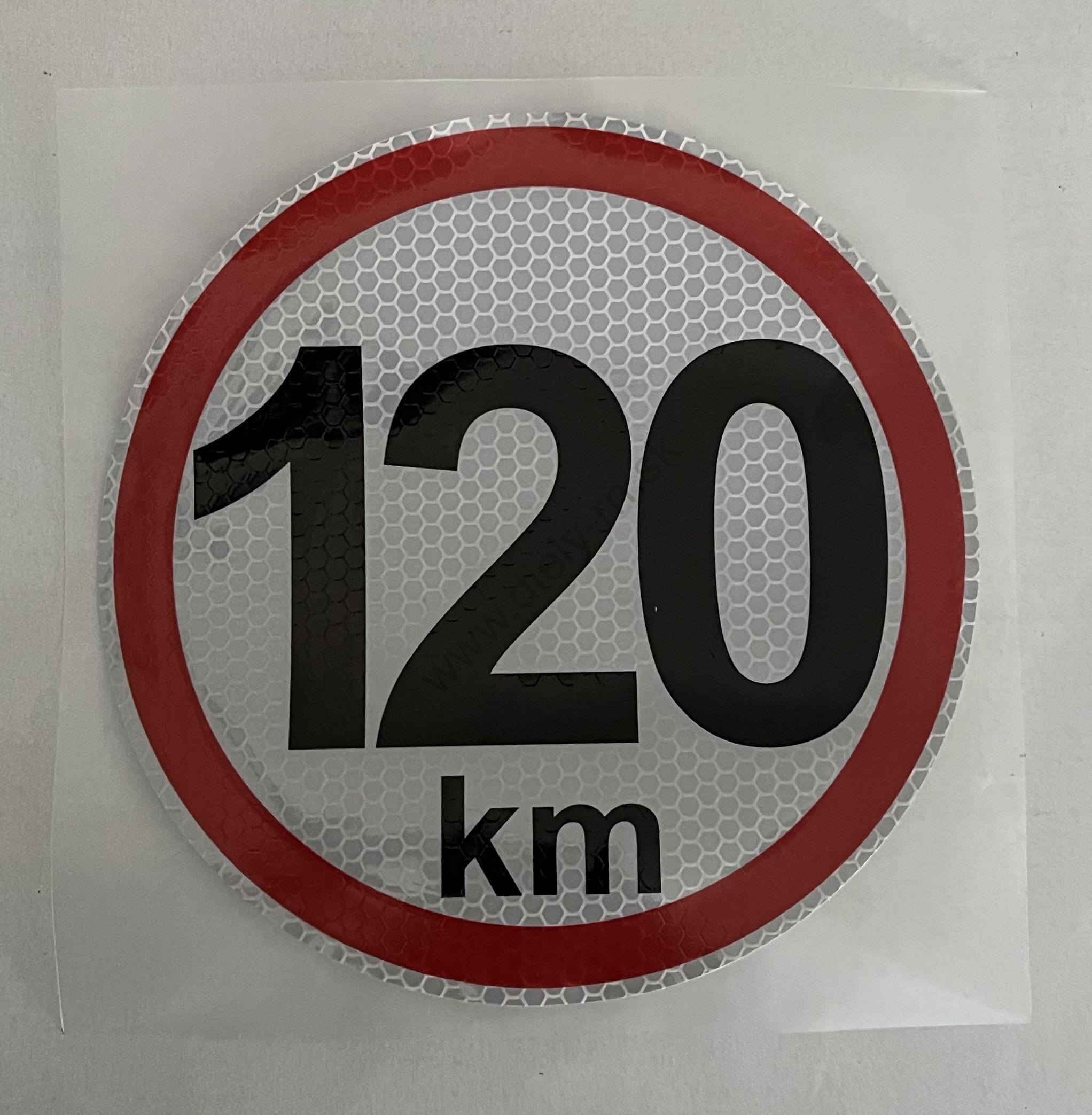 Označenie rýchlosti 120km/h 