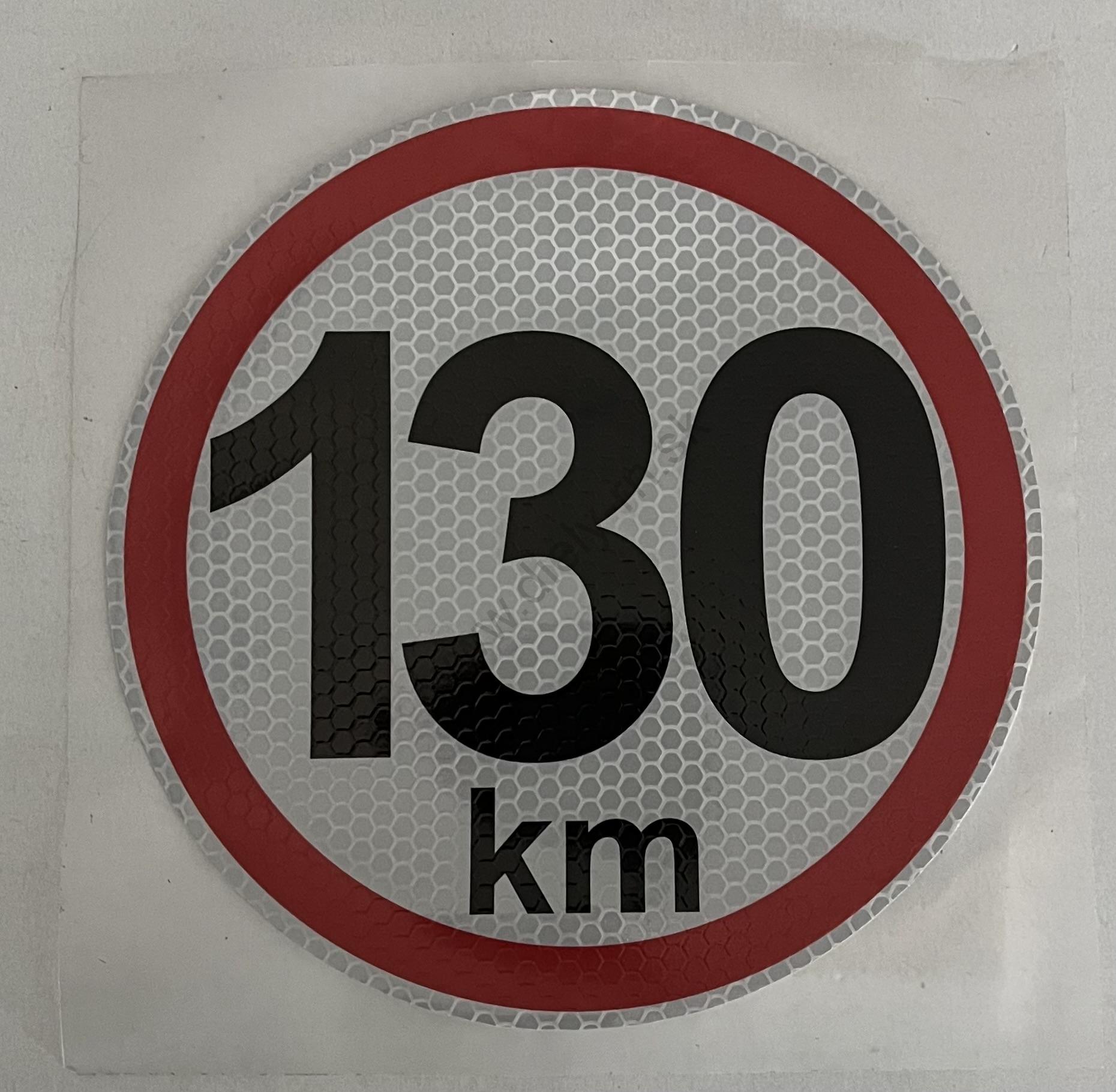 Označenie rýchlosti 130km/h 