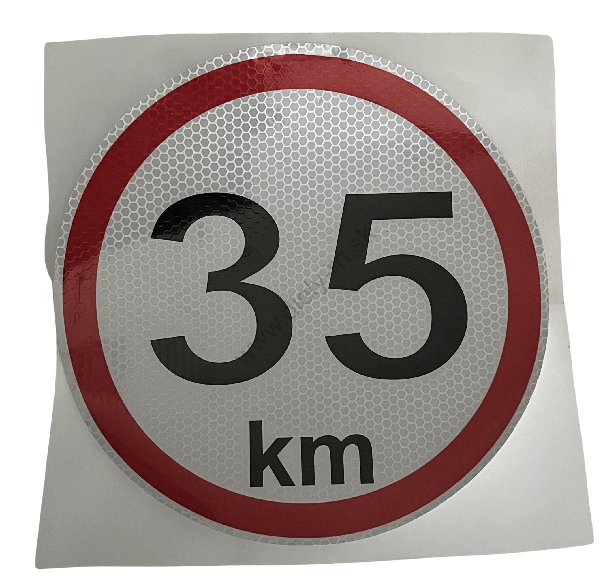 Označenie rýchlosti 35km/h 