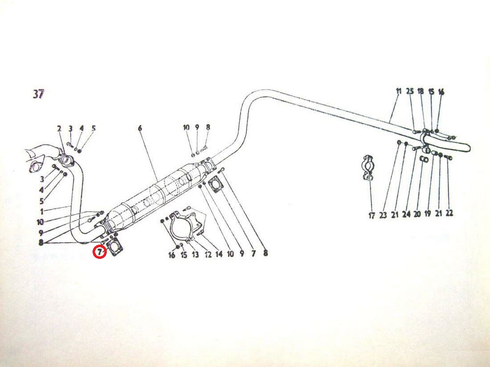 Tesnenie výfukového potrubia- štvorcové
